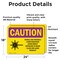 Signmission Radiation & Laser Sign, 18 in H x 24 in W, Vinyl Decal, Rectangle OS-2PACK-CR-D-1824-L-10214 - alternate 5